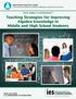 Teaching Strategies for Improving Algebra Knowledge in Middle and High School Students