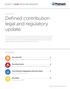 Defined contribution legal and regulatory update.