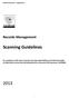 Scanning Guidelines. Records Management