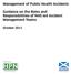 Management of Public Health Incidents. Guidance on the Roles and Responsibilities of NHS led Incident Management Teams
