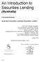An Introduction to Securities Lending