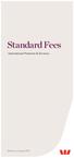 Standard Fees. International Products & Services
