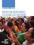BRIEFING PAPER ABORTION WORLDWIDE: 20 YEARS OF REFORM