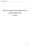 IFRS Consolidated Financial Statements of. Xella International S.A. for 2014