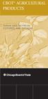 CBOT AGRICULTURAL PRODUCTS GRAIN AND SOYBEAN FUTURES AND OPTIONS
