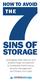 SINS OF STORAGE HOW TO AVOID