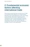 C. Fundamental economic factors affecting international trade