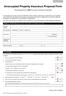 Unoccupied Property Insurance Proposal Form