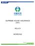 SUPREME HOUSE INSURANCE (SHI)