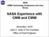 NDIA CMMI Technology Conference and User Group NASA Experience with CMM and CMMI