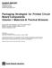 Packaging Strategies for Printed Circuit Board Components Volume I: Materials & Thermal Stresses