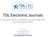 TDL Electronic Journals