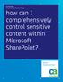 how can I comprehensively control sensitive content within Microsoft SharePoint?