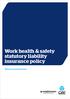 Work health & safety statutory liability insurance policy
