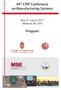 44 th CIRP Conference on Manufacturing Systems. Program