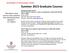 Summer 2015 Graduate Courses