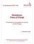 Developing a Theory of Change
