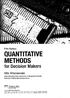 QUANTITATIVE METHODS. for Decision Makers. Mik Wisniewski. Fifth Edition. FT Prentice Hall