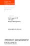 [PRODUCT MANAGEMENT EXCELLENCE] Agile PM LABORATORY. Creating great UX with Agile Product Management. www.agile-pm-lab.com.