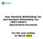 Non Resident Withholding Tax And Resident Withholding Tax (RWT/NRWT) Specification Document