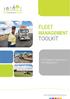 FLEET MANAGEMENT TOOLKIT. RCV Regional Collaboration in Fleet Management