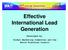 Effective International Lead Generation. Developed by: Global Marketing Committee and the World Franchise Council