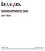 Solutions Platform SaaS. User's Guide