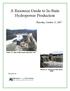A Resource Guide to In State Hydropower Production
