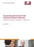 Financial Conduct Authority Corporate governance of the Financial Conduct Authority