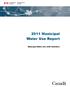 2011 Municipal Water Use Report. Municipal Water Use 2009 Statistics