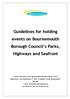 Guidelines for holding events on Bournemouth Borough Council s Parks, Highways and Seafront