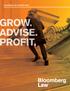BLOOMBERG LAW OVERVIEW GUIDE GROW. ADVISE. PROFIT.