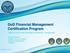 DoD Financial Management Certification Program