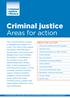 Criminal justice. Areas for action. Criminal Justice Alliance