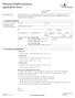 Personal Health Insurance application form