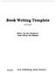 Book Writing Template