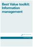 Best Value toolkit: Information management