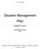 Disaster Management Plan