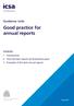 Good practice for annual reports