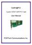 DuMV@PCI. 2 ports GSM/VoIP PCI Card. User Manual