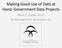 Making Good Use of Data at Hand: Government Data Projects. Mark C. Cooke, Ph.D. Tax Management Associates, Inc.