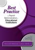 Best Practice. Educational Institutions. Administration in. for Payroll