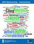 APA Referencing - Instructions