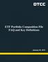 ETF Portfolio Composition File FAQ and Key Definitions