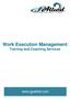 Work Execution Management Training and Coaching Services