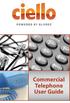 Commercial Telephone User Guide