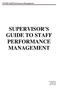 TTUHSC Staff Performance Management SUPERVISOR'S GUIDE TO STAFF PERFORMANCE MANAGEMENT