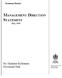 MANAGEMENT DIRECTION STATEMENT May, 1999