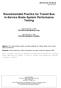 Recommended Practice for Transit Bus In-Service Brake System Performance Testing