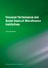Financial Performance and Social Goals of Microfinance Institutions